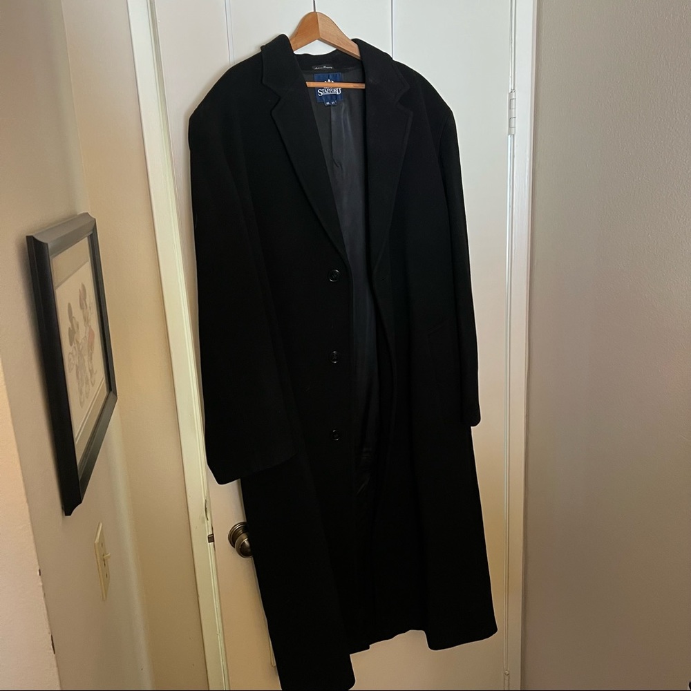 Mens Winter Long Wool Coat